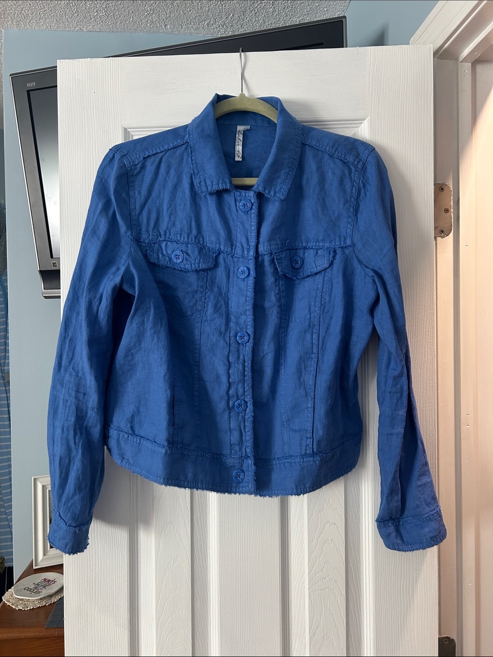 Lulu-B Royal Blue Button-Front Jean Jacket